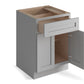 Domain Cabinets BC33-SFPG-VW Valleywood Shaker 33" x 35" With 2 Doors and 1 Drawer Gray Wooden Base Cabinet