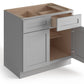 Domain Cabinets BC36-SFPG-VW Valleywood Shaker 36" x 35" With 2 Doors and 2 Drawers Gray Wooden Base Cabinet