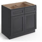 Domain Cabinets BC36-VIG-VW Valleywood 36" x 35" With 2 Doors and 2 Drawers Dusky Gray Wooden Base Cabinet