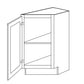 Domain Cabinets BEDR-MWS-IN Malibu 12" x 35" With 1 Right Side Door and 1 Shelf White Wooden Angle End Base Cabinet
