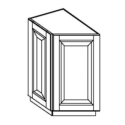 Domain Cabinets BES0924-AMO-BK American 9" x 35" With 2 Shelves Oak Wooden End Base Open Shelf