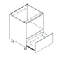 Domain Cabinets BMC30-GLG-UN Vienna 30" x 35" With 1 Drawer Gloss Gray Wood Microwave Base Drawer Cabinet