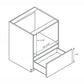 Domain Cabinets BMC30-GLG-UN Vienna 30" x 35" With 1 Drawer Gloss Gray Wood Microwave Base Drawer Cabinet
