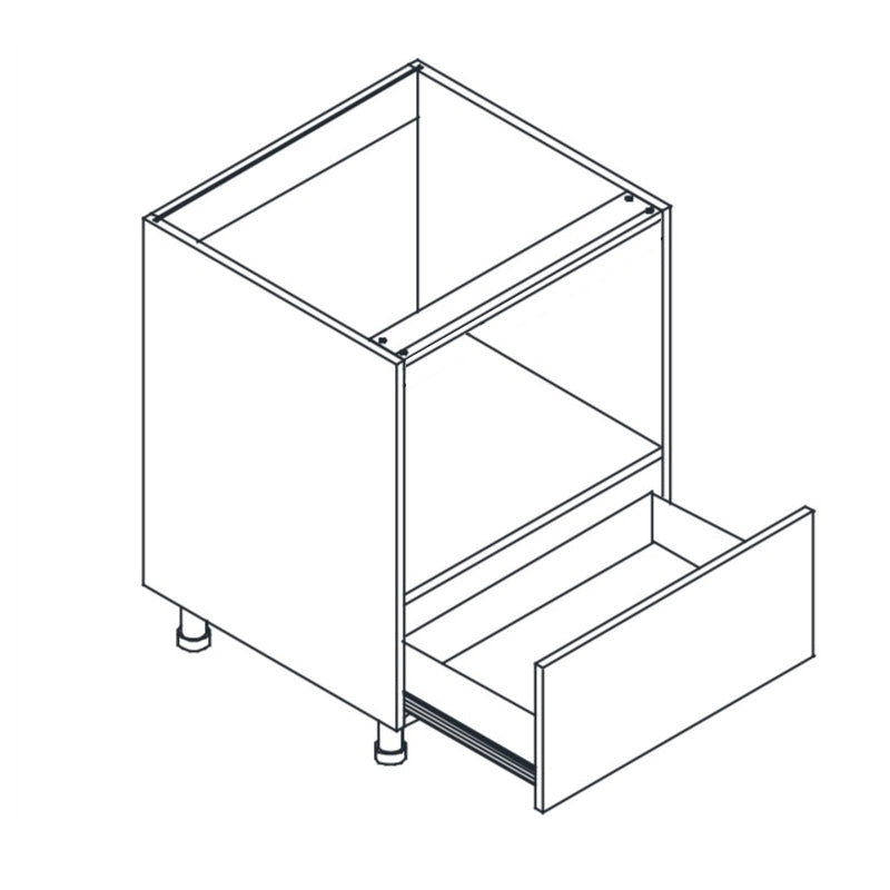 Domain Cabinets BMC30-GLW-UN Vienna 30" x 35" With 1 Drawer Gloss White Wooden Microwave Base Drawer Cabinet