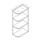 Domain Cabinets BOE12-AIW-SD Alton 12" x 35" With 2 Shelves Ivory White Wooden Open End Shelving
