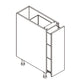 Domain Cabinets BSR09-GLG-UN Vienna 9" x 35" With 1 Drawer Gloss Gray Wood Spice Rack Cabinet