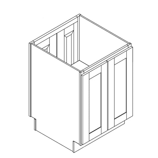 Domain Cabinets BTSD24-SGS-NG Supreme 24" x 35" With 2 Doors Gray Wooden Double Sided Base Cabinet