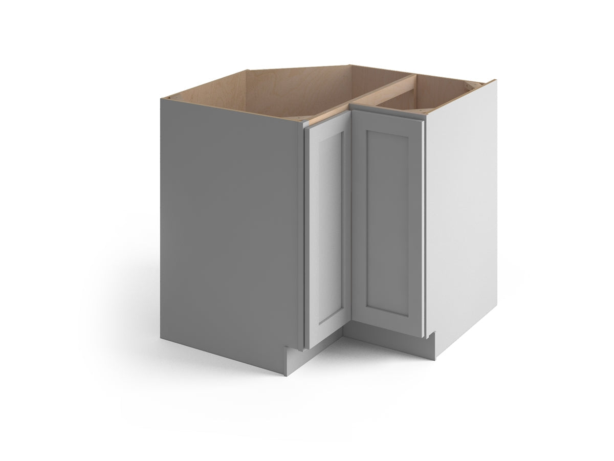 Domain Cabinets CB33-SFPG-VW Valleywood Shaker 33" x 35" With 1 Folding Door Gray Wooden Lazy Susan Base Cabinet