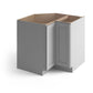Domain Cabinets CB36-SFPG-VW Valleywood Shaker 36" x 35" With 1 Folding Door Gray Wooden Lazy Susan Base Cabinet