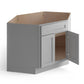 Domain Cabinets CBD42-SFPG-VW Valleywood Shaker 42" x 35" With 2 Doors Gray Wooden Diagonal Sink Base