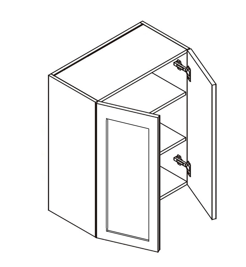 Domain Cabinets Cali 27" x 30" With 2 Doors and 2 Shelves White Wooden Shaker Wall Cabinet