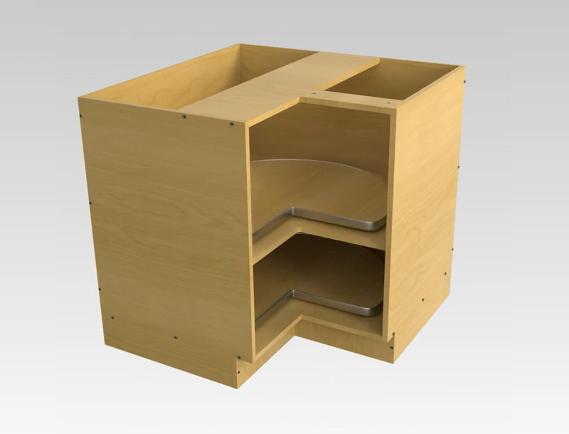 Domain Cabinets Cali 33" x 24" With 1 Folding Door White Wooden Shaker Base Lazy Susan Cabinet