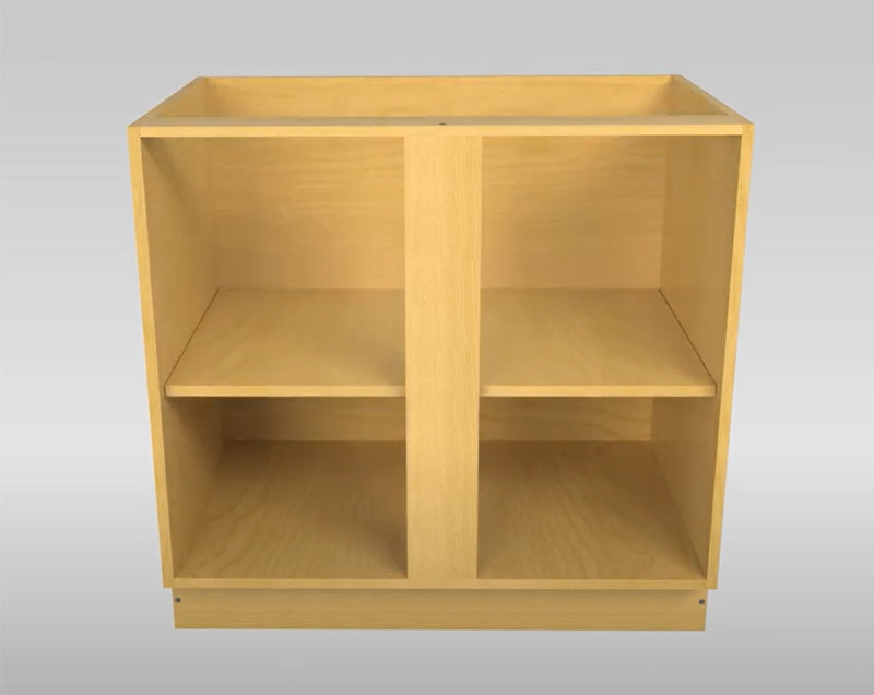 Domain Cabinets Cali 42" x 35" With 1 Shelf White Wooden Shaker Base Blind Corner Cabinet