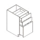 Domain Cabinets DB15-FWG-IN Frameless 15" x 35" With 3 Drawers White Gloss Wooden Base Cabinet