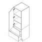 Domain Cabinets DB24(T)-FLS-IN Frameless Lucca Slab 24" x 35" With 1 Door and 2 Drawers Light Brown Wooden Single Pantry Cabinet