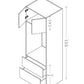 Domain Cabinets DB30(O)-FLS-IN Frameless Lucca Slab 30" x 35" With 2 Doors and 2 Drawer Light Brown Wooden Oven Cabinet