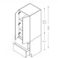 Domain Cabinets DB30(T)-FBS-IN Frameless 30" x 35" With 2 Doors and 2 Bottom Drawer Bella Slab Wood Double Pantry Cabinet