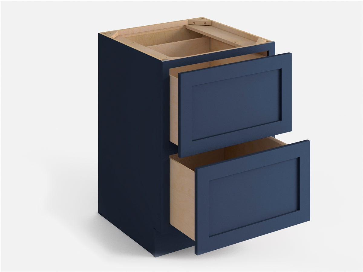 Domain Cabinets DC224-MBF-VW Valleywood 24" x 35" With 2 Drawers Marine Blue Wooden Base Cabinet
