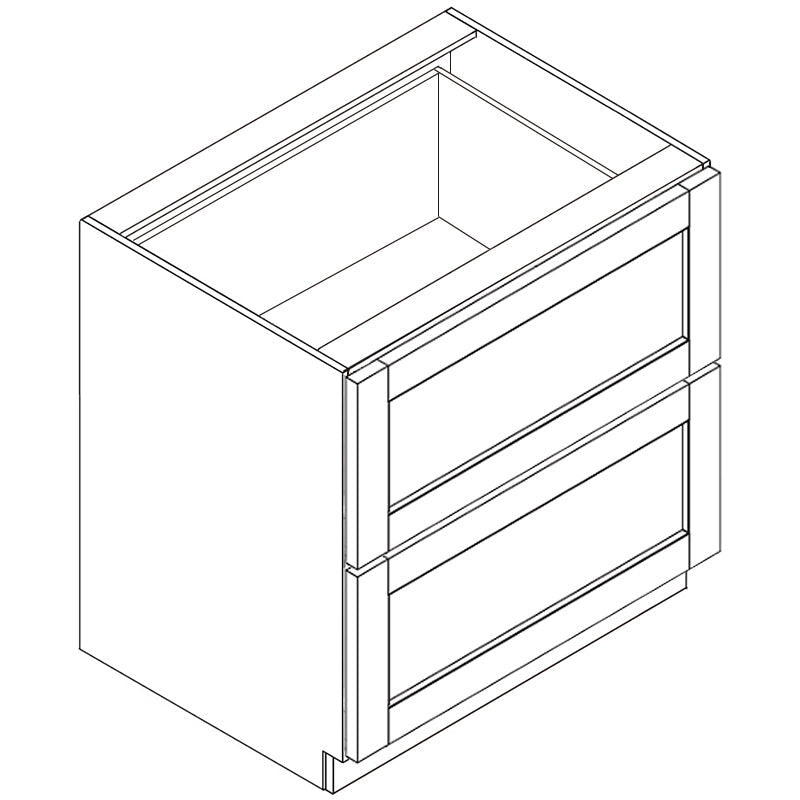 Domain Cabinets DC224-SFPG-VW Valleywood Shaker 24" x 35" With 2 Drawers Gray Wooden Base Cabinet
