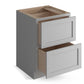 Domain Cabinets DC236-SFPG-VW Valleywood Shaker 26" x 35" With 2 Drawers Gray Wooden Base Cabinet