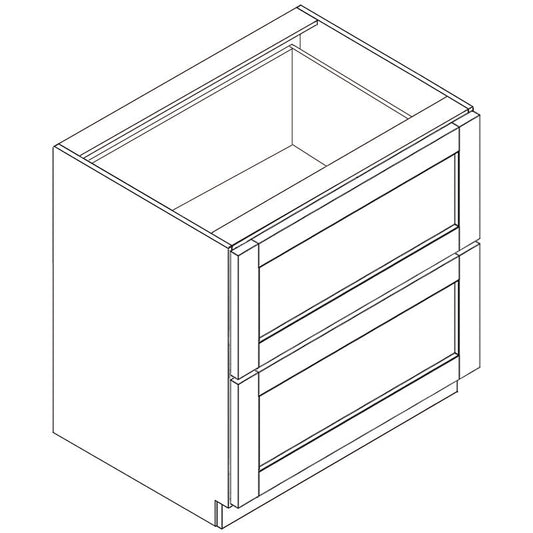 Domain Cabinets DC236-SFPG-VW Valleywood Shaker 26" x 35" With 2 Drawers Gray Wooden Base Cabinet