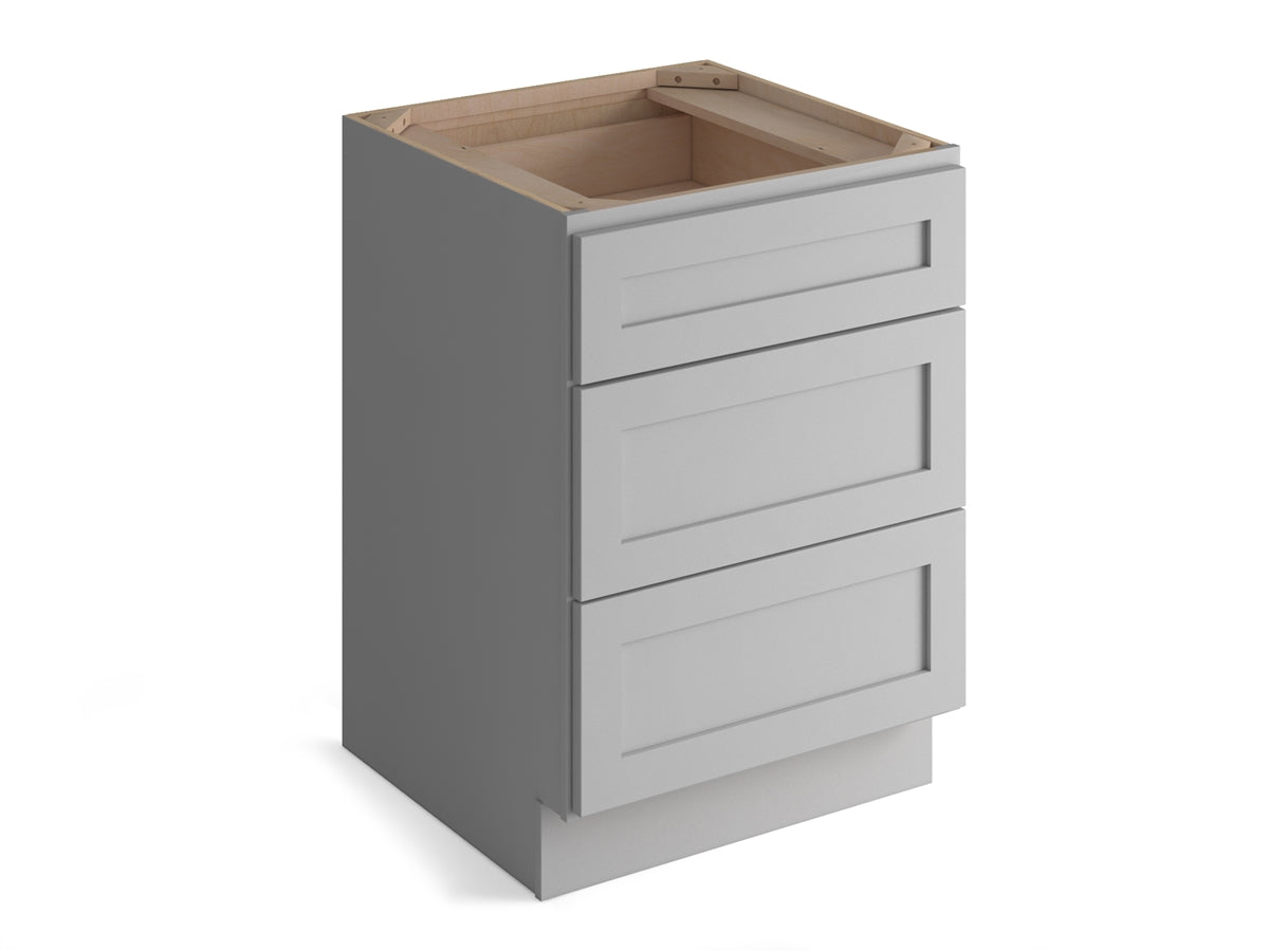 Domain Cabinets DC318-SFPG-VW Valleywood Shaker 18" x 35" With 3 Drawers Gray Wooden Base Cabinet