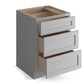 Domain Cabinets DC318-SFPG-VW Valleywood Shaker 18" x 35" With 3 Drawers Gray Wooden Base Cabinet