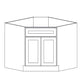 Domain Cabinets DCSB42-AIW-SD Alton 42" x 35" With 2 Doors Ivory White Wooden Diagonal Corner Sink Base Cabinet
