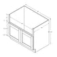 Domain Cabinets DSB36-HCW-BC Hillcrest 36" x 35" With 2 Doors White Wooden Apron Sink Base Cabinet