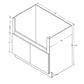 Domain Cabinets FSB36-CSW-SD Coastal 36" x 35" With 2 Doors White Wooden Apron Sink Base Cabinet