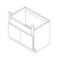 Domain Cabinets FSB36-LQW-UN Lacquer 36" x 25" With 2 Doors White Wooden Farmhouse Apron Sink Base Cabinet