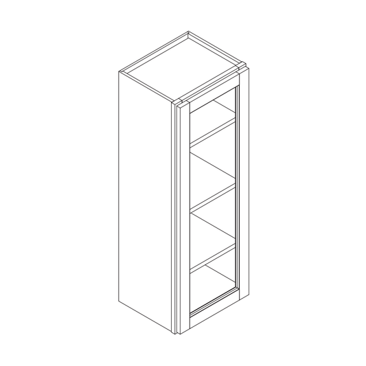 Domain Cabinets GDW2142-KGS-BC Kingston 21" x 42" With 1 Door and 3 Shelves Gray Wooden Wall Cabinet