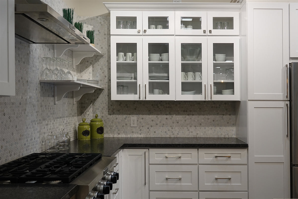 Domain Cabinets GDW2412-KWS-BC Kingston 24" x 12" With 2 Doors White Wooden Wall Bridge Cabinet