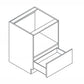 Domain Cabinets Impression 30" x 35" With 1 Drawer Gloss Gray Wooden Microwave Base Cabinet