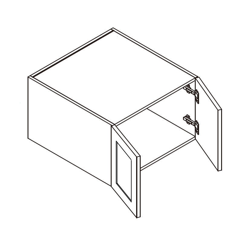 Domain Cabinets Impression 36" x 12" With 2 Doors Black Walnut Wooden Shaker Refrigerator Wall Cabinet