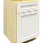 Domain Cabinets Jersey 15" x 35" With 1 Door and 1 Drawer White Wooden Shaker Base Cabinet