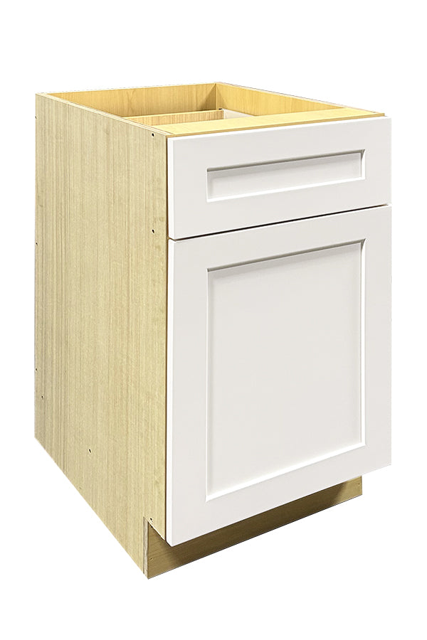 Domain Cabinets Jersey 21" x 35" With 1 Door and 1 Drawer White Wooden Shaker Base Cabinet