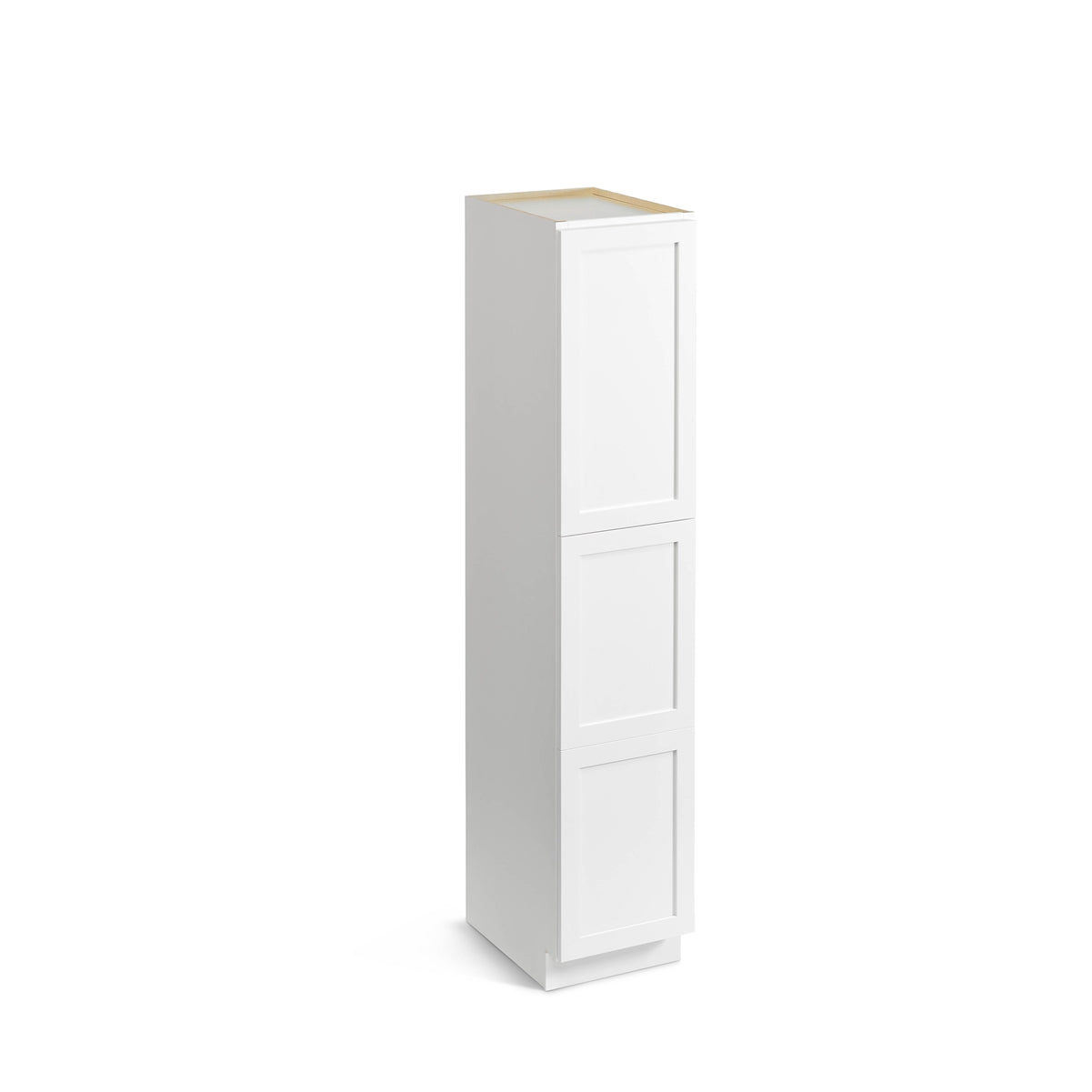 Domain Cabinets LC1884-SFPW-VW Valleywood 18" x 84" With 2 Doors and 3 Shelves White Wooden Single Pantry Cabinet