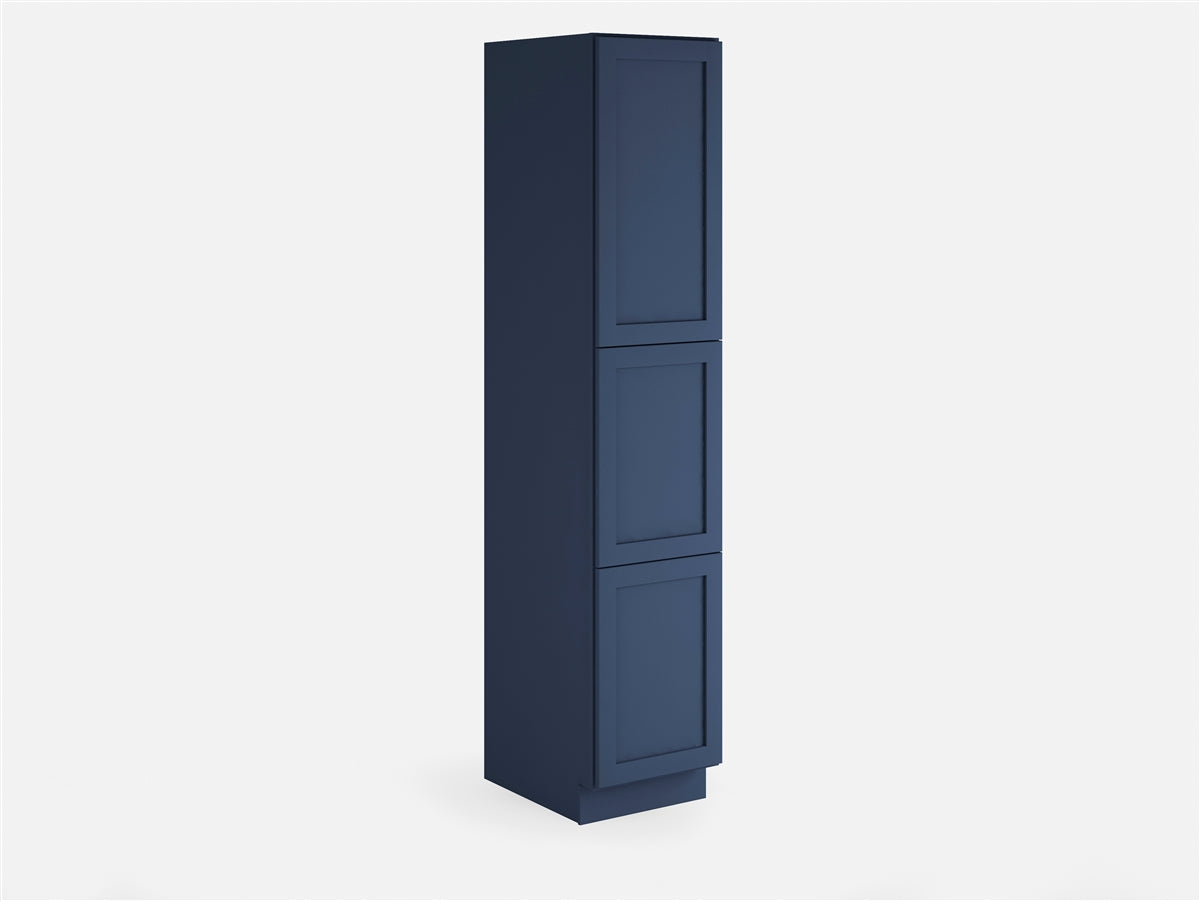 Domain Cabinets LC1890-MBF-VW Valleywood 18" x 90" With 2 Doors and 4 Shelves Marine Blue Wooden Single Pantry Cabinet