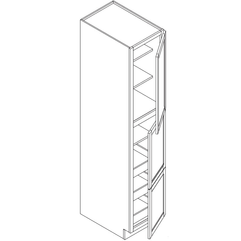 Domain Cabinets LC1890-MBF-VW Valleywood 18" x 90" With 2 Doors and 4 Shelves Marine Blue Wooden Single Pantry Cabinet
