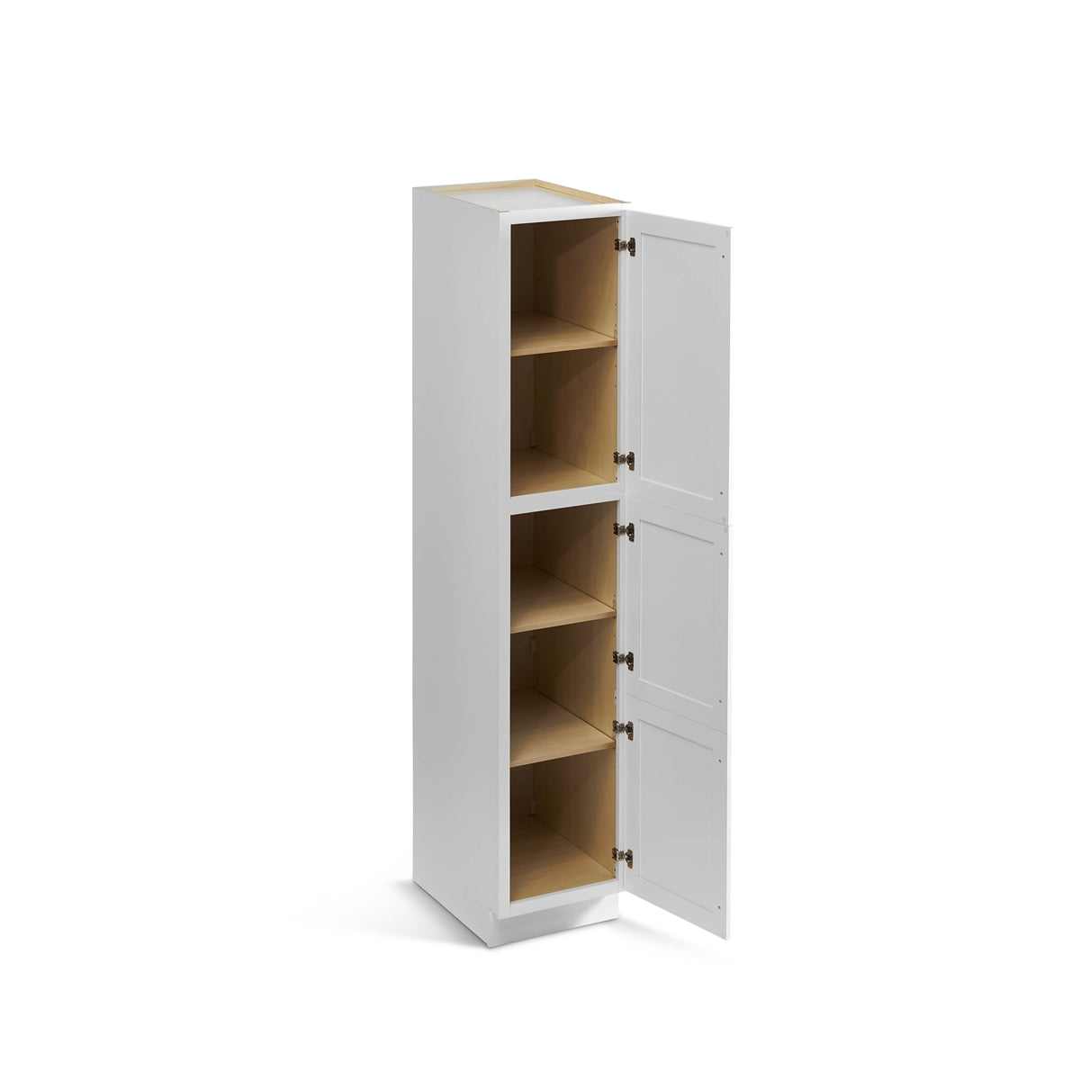 Domain Cabinets LC1890-SFPW-VW Valleywood 18" x 90" With 2 Doors and 3 Shelves White Wooden Single Pantry Cabinet