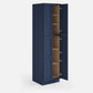 Domain Cabinets LC2484-MBF-VW Valleywood 24" x 84" With 4 Doors and 4 Shelves Marine Blue Wooden Double Pantry Cabinet