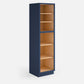 Domain Cabinets LC2484-MBF-VW Valleywood 24" x 84" With 4 Doors and 4 Shelves Marine Blue Wooden Double Pantry Cabinet