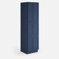 Domain Cabinets LC2490-MBF-VW Valleywood 24" x 90" With 4 Doors and 4 Shelves Marine Blue Wooden Double Pantry Cabinet