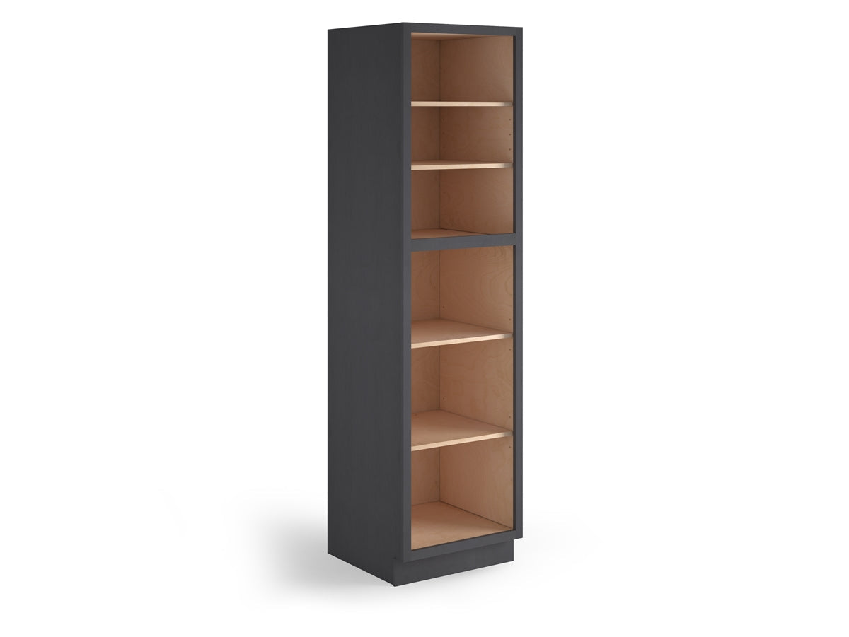 Domain Cabinets LC2490-VIG-VW Valleywood 24" x 90" With 4 Doors and 4 Shelves Dusky Gray Wooden Double Pantry Cabinet
