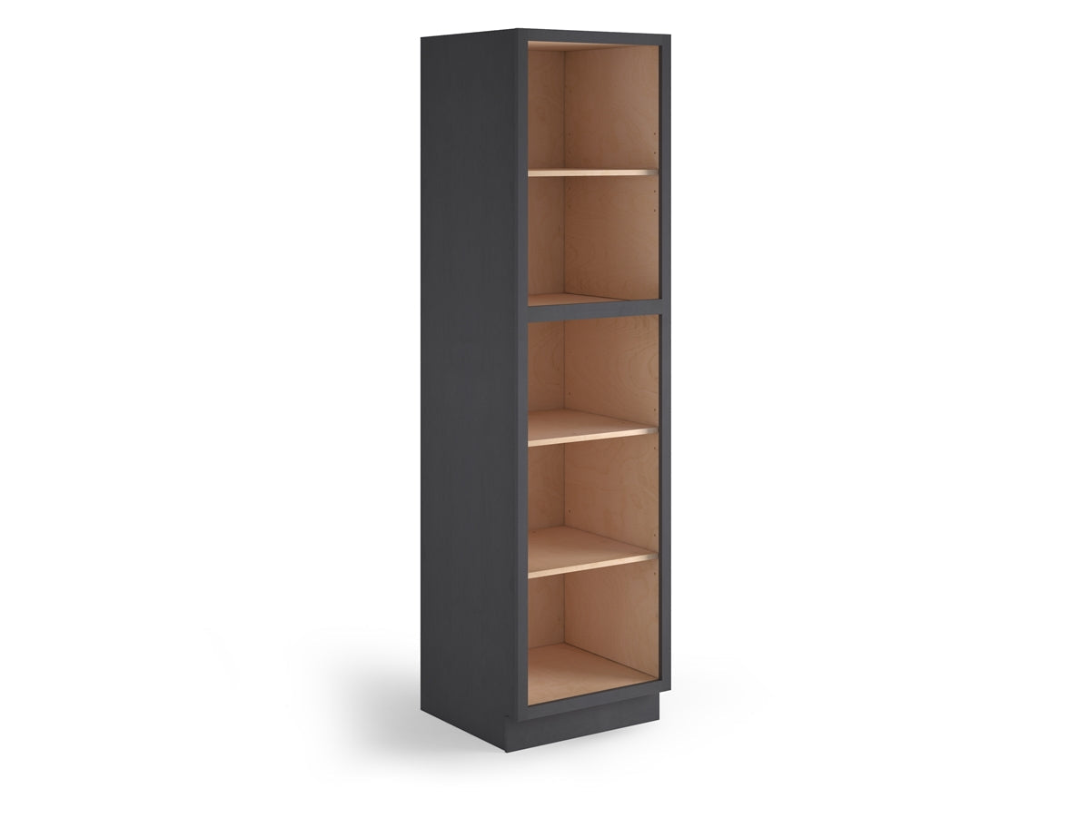 Domain Cabinets LC2490-VIG-VW Valleywood 24" x 90" With 4 Doors and 4 Shelves Dusky Gray Wooden Double Pantry Cabinet