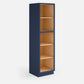 Domain Cabinets LC3090-MBF-VW Valleywood 30" x 90" With 4 Doors and 4 Shelves Marine Blue Wooden Double Pantry Cabinet