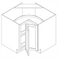 Domain Cabinets LS33-EWS-NG Elegant Shaker 33" x 35" With 1 Folding Door White Wooden Lazy Susan Base Cabinet