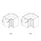 Domain Cabinets LS36-EWS-NG Elegant Shaker 36" x 35" With 1 Folding Door White Wooden Lazy Susan Base Cabinet