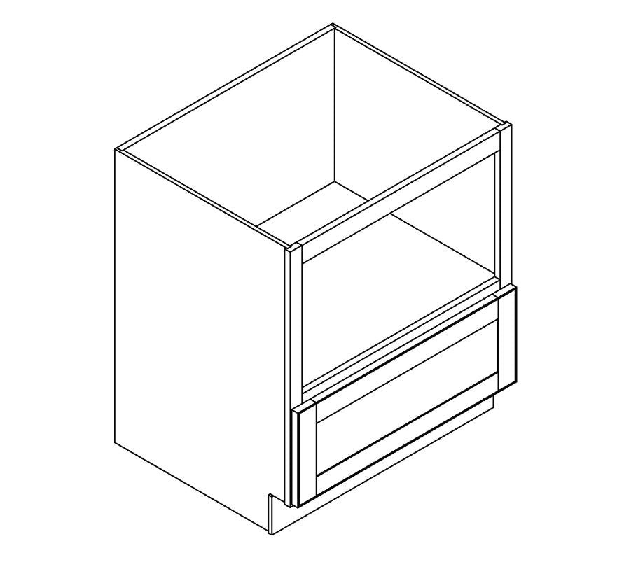 Domain Cabinets MBC30-VIG-VW Valleywood 30" x 35" With 1 Drawer and 1 Shelf Dusky Gray Wooden Microwave Base Cabinet